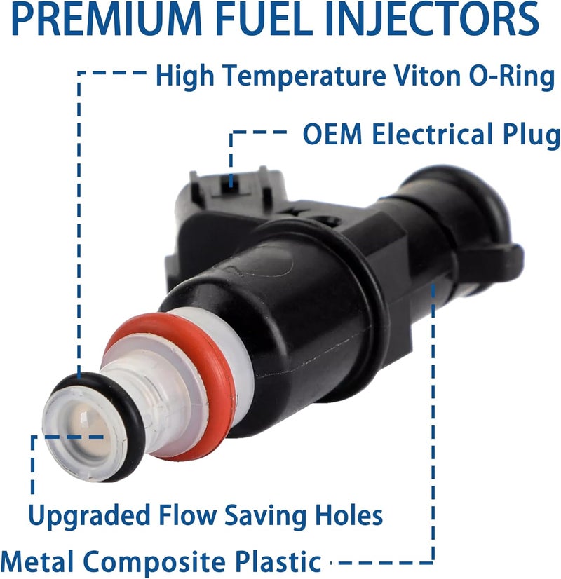 JEEFHO 16450-RAA-A01 Fuel Injectors Fuel Injector Nozzle Fit for Acura RSX 2005-2006 Honda Accord 2003-2007 Element 2003-2011 CR-V 2005-2009. Replaces# FJ484, 16450-RAA-A01 - Image 2